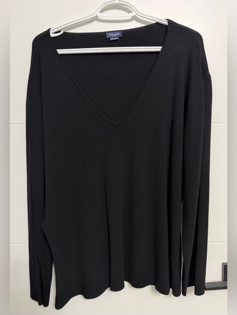 Splendid: Long Sleeve V-Neck Knit Sweater (ptp approx 24in) Size XL